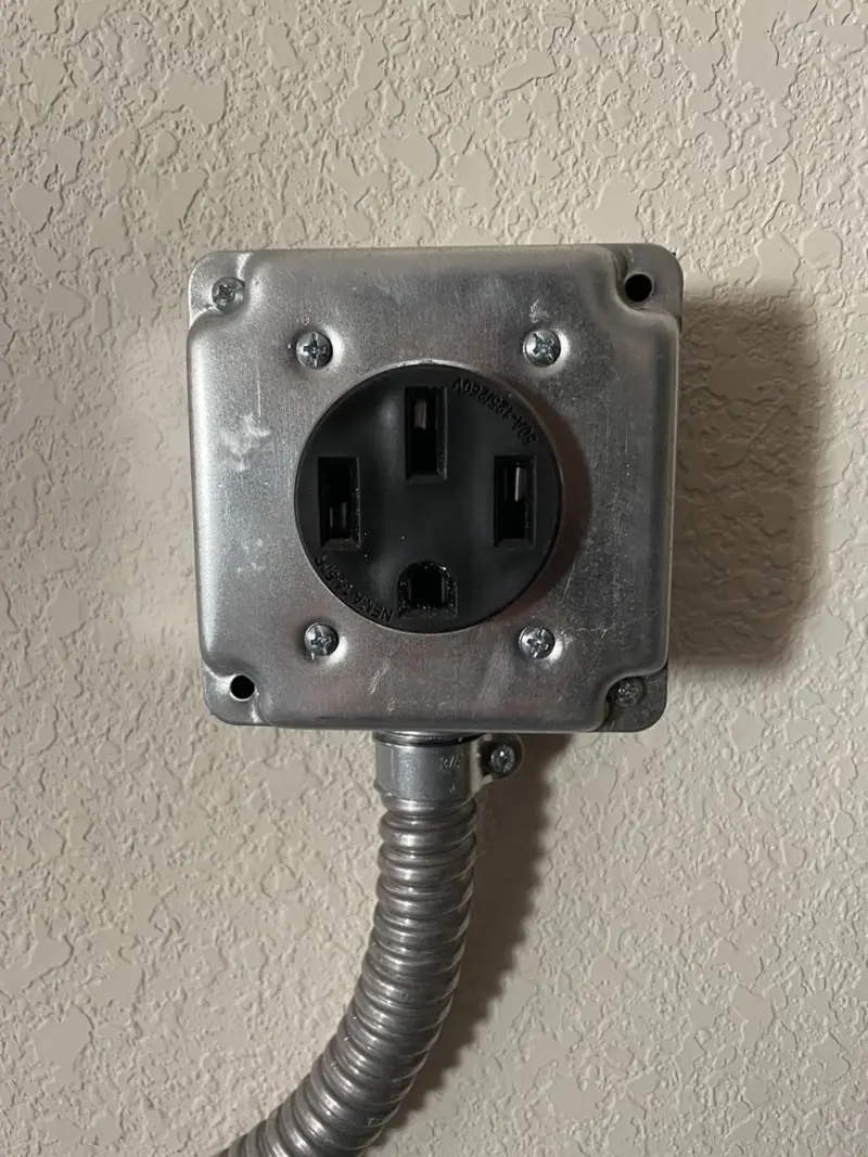 NEMA 14-50 outlet installed for Electrical Panel Upgrade in Mauston